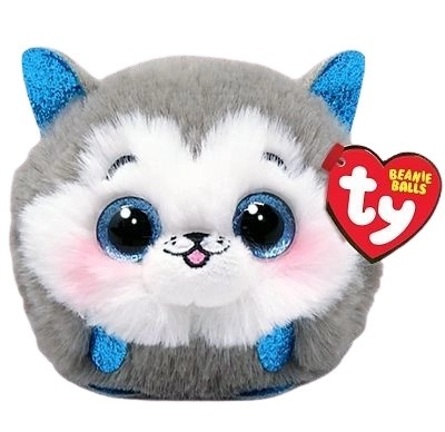 Levně TY Beanie Balls SLUSH šedivý husky 10 cm
