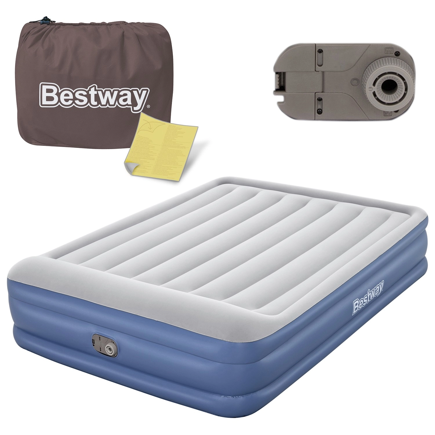 Levně Nafukovací matrace 203 × 152 × 46 cm s vestavěnou elektrickou pumpou BESTWAY