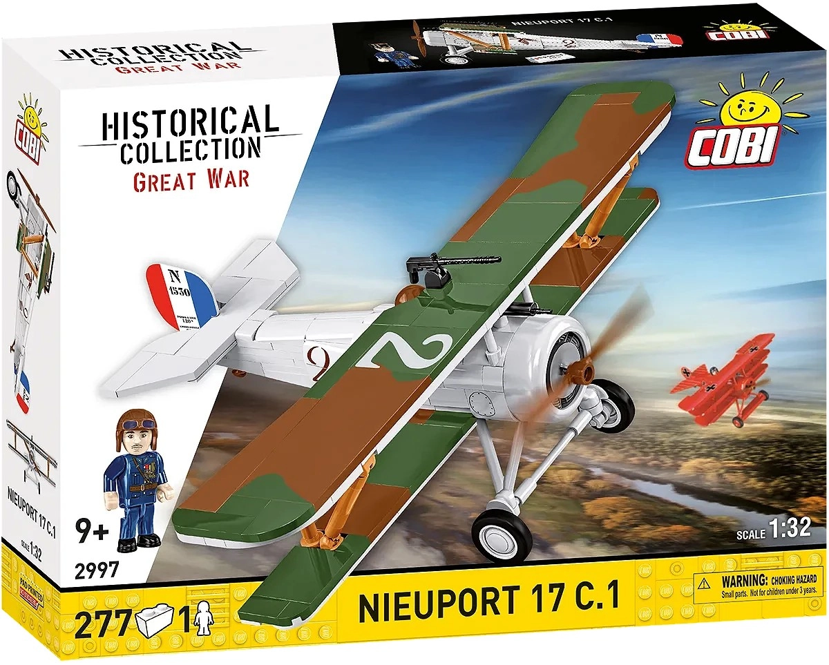 Levně Cobi 2997 Great War Nieuport 17 C.1, 1:32, 277 k, 1 f