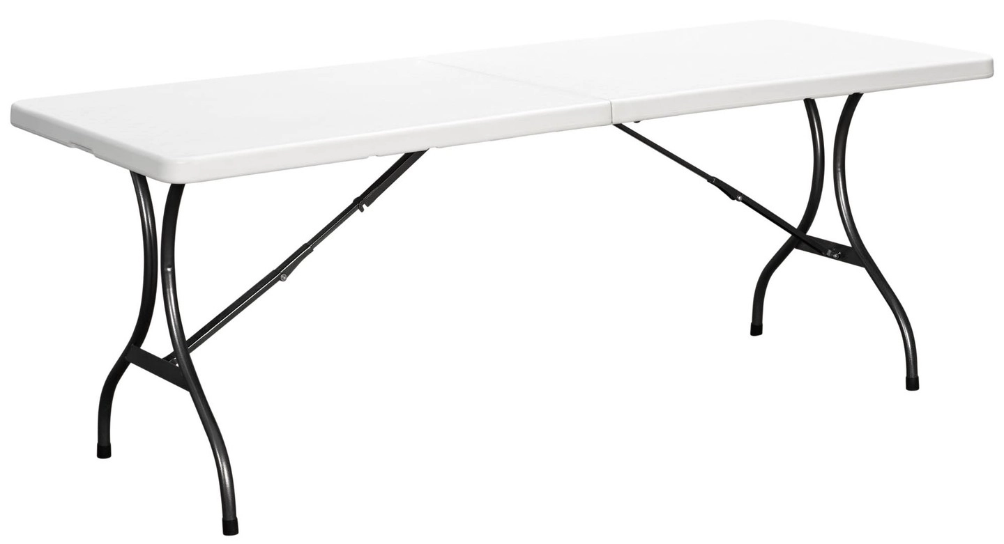 Levně GoodHome Zahradní piknikový stůl 240 WHITE