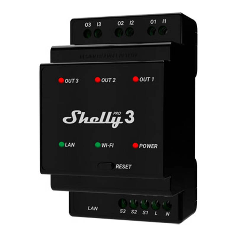 Shelly Pro 2 DIN relay Switch Wifi LAN 2x relay 16A