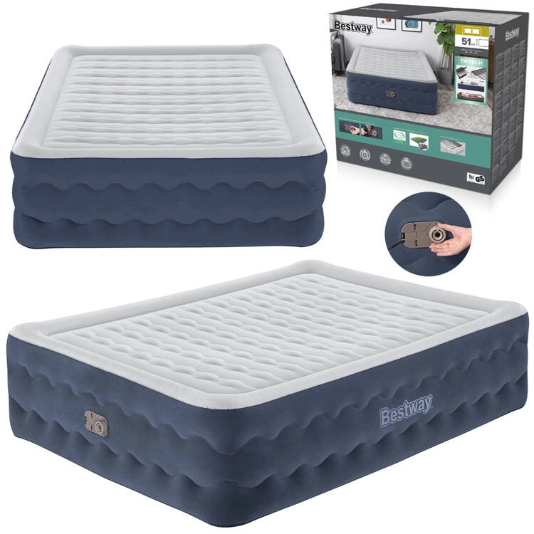 Levně Bestway 6716P Tritech Queen 203x152x51cm s vestavěnou pumpou