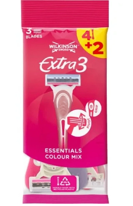 Levně Wilkinson Extra3 Beauty dámské jednorázové holítko 4+2 ks
