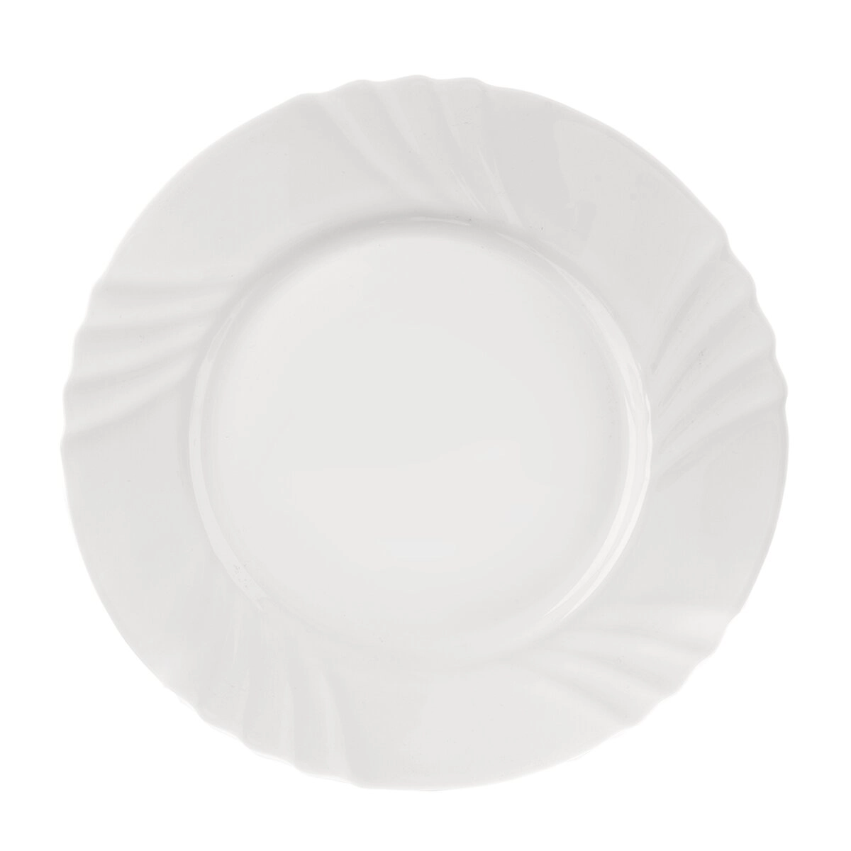 Levně Talíř opál. sklo mělký LUNA vlnky pr. 25,5 cm