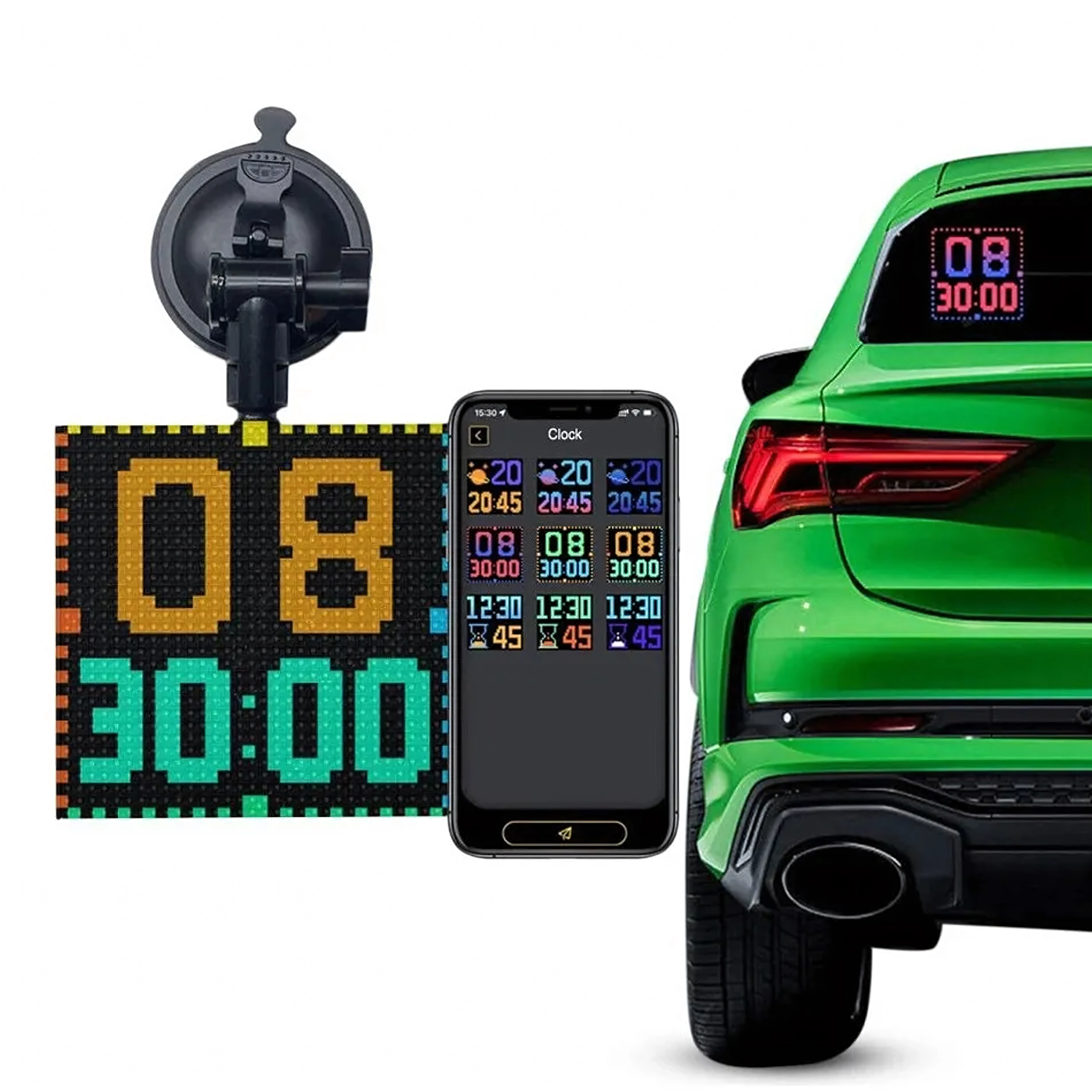 Levně Inteligentní LED displej na zadní okno auta 32×32 RGB s ovládáním přes aplikaci