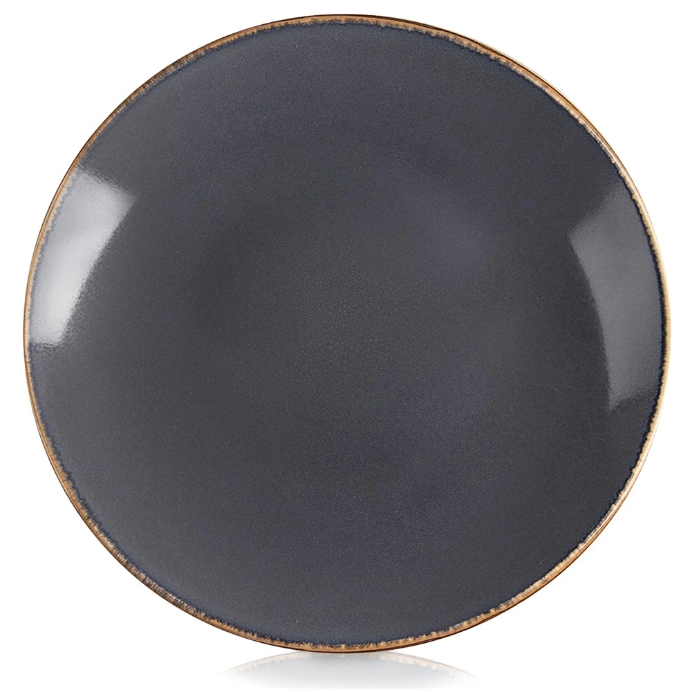 Levně ORION Talíř ker. mělký GLAZE pr. 27 cm šedá