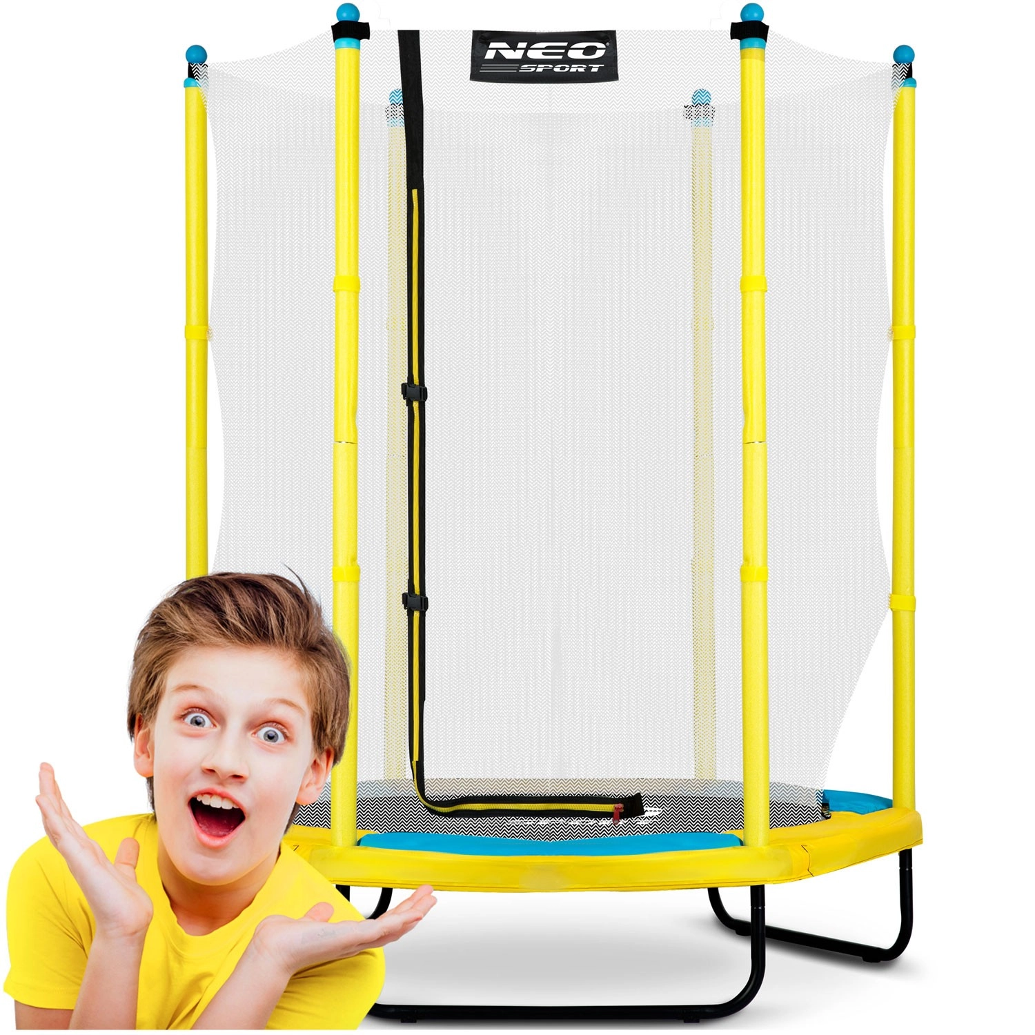 Levně Zahradní dětská trampolína 140 cm s vnitřní sítí NEO-SPORT