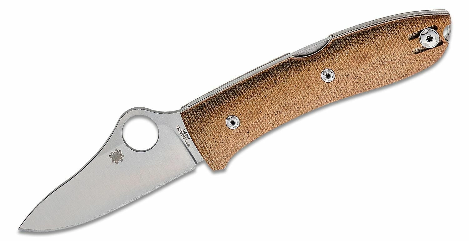 Levně Kapesní nůž Spyderco SpyOpera hnědá Micarta, saténová čepel M390 7,4 cm