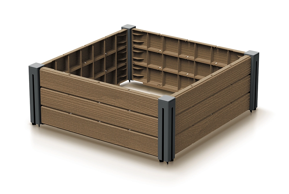 Levně Vyvýšený zahradní záhon Base Plant 61,8 × 61,8 × 23 cm naturo ECO