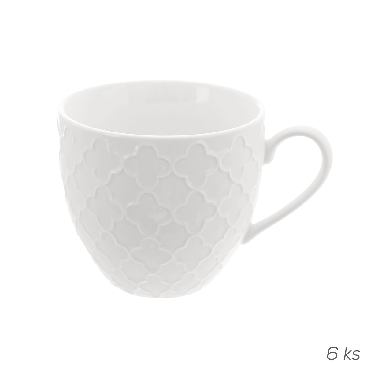 Levně Hrnky z porcelánu Whiteline 0,25 l (6 ks)
