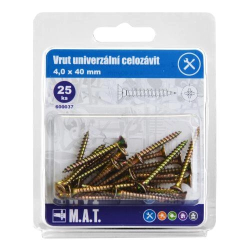 Levně vrut un.celozávit 4,0x 40mm ZZ (25ks)
