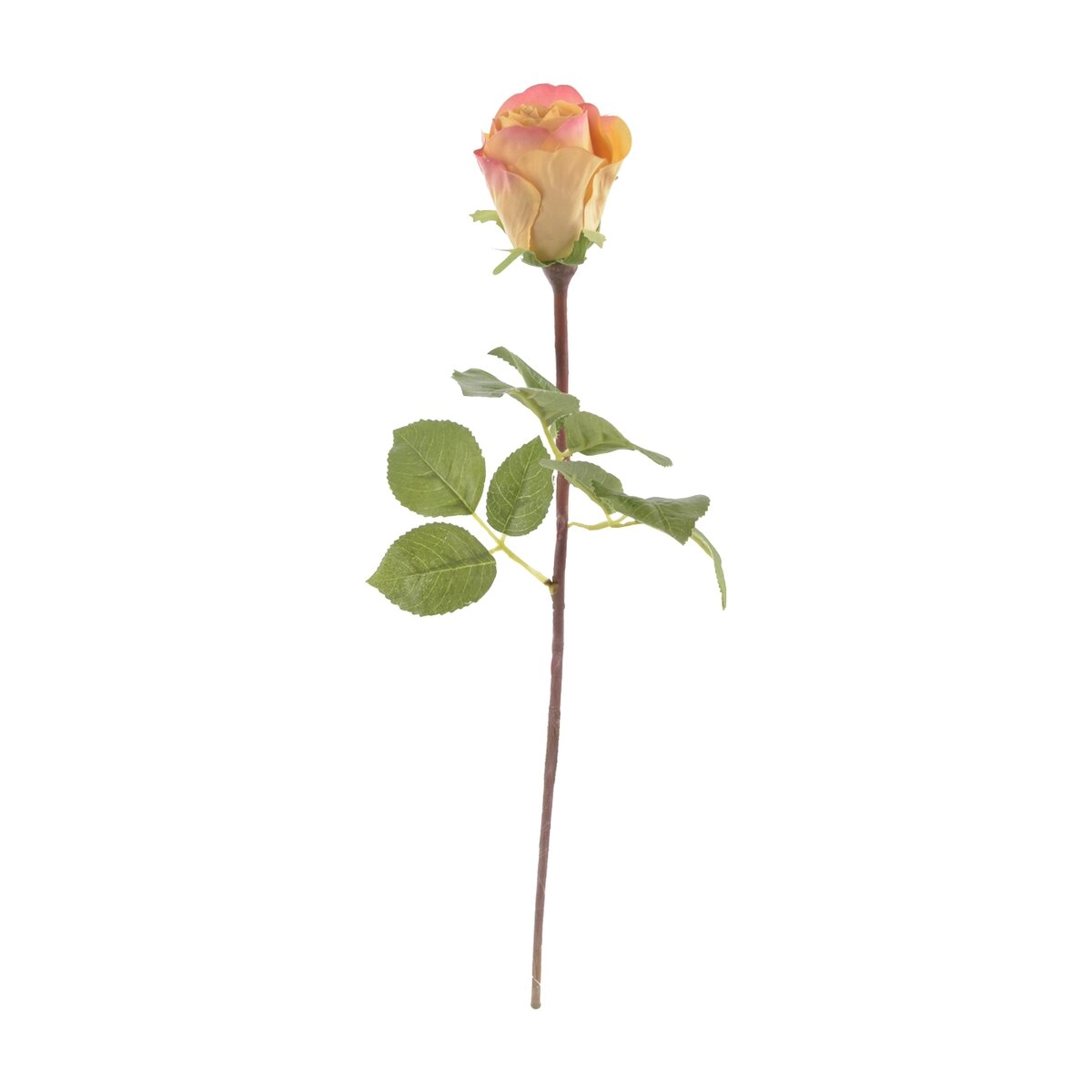 Levně Umělá květina růže žlutá 51 cm