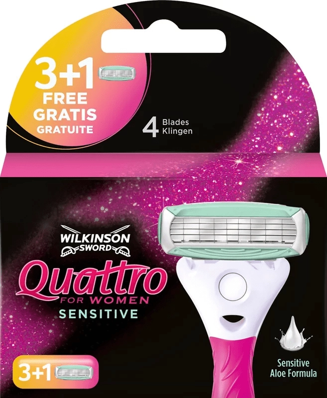 Levně Wilkinson Sword Quattro for Women Sensitive 4 ks