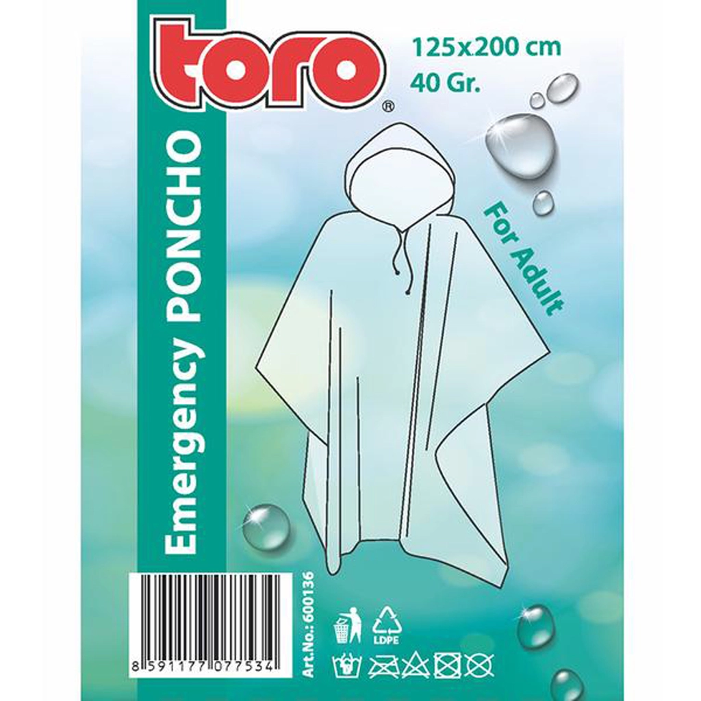 Levně Pončo pláštěnka pro dospělé Toro