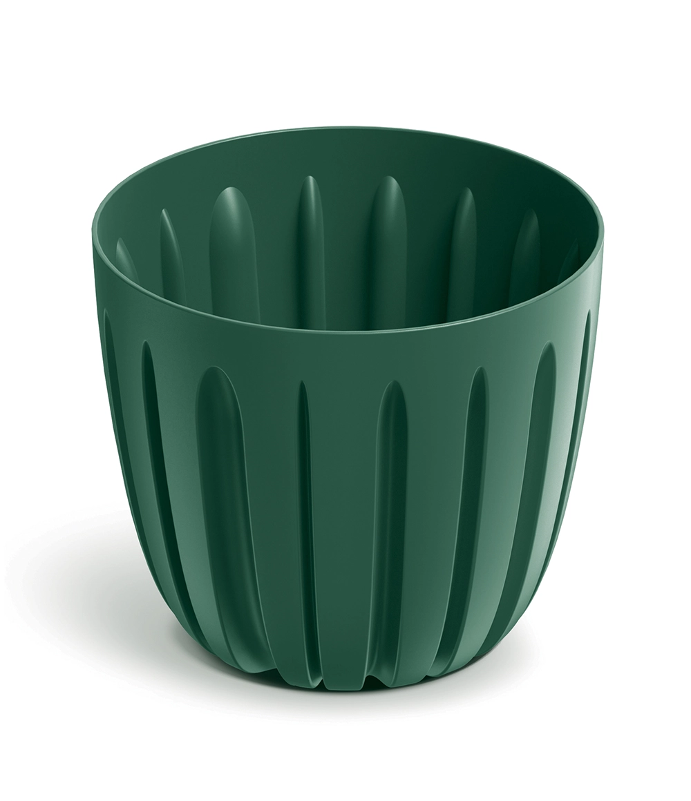 Levně Prosperplast Plastový květináč WARIOS tmavě zelený, 13,8 cm
