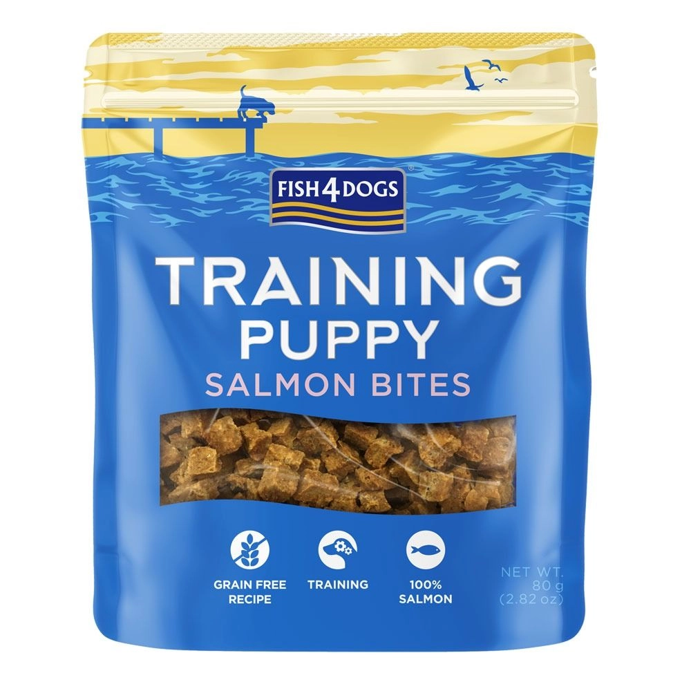Levně FISH4DOGS Pamlsky pro štěňátka TRAINING losos 80 g