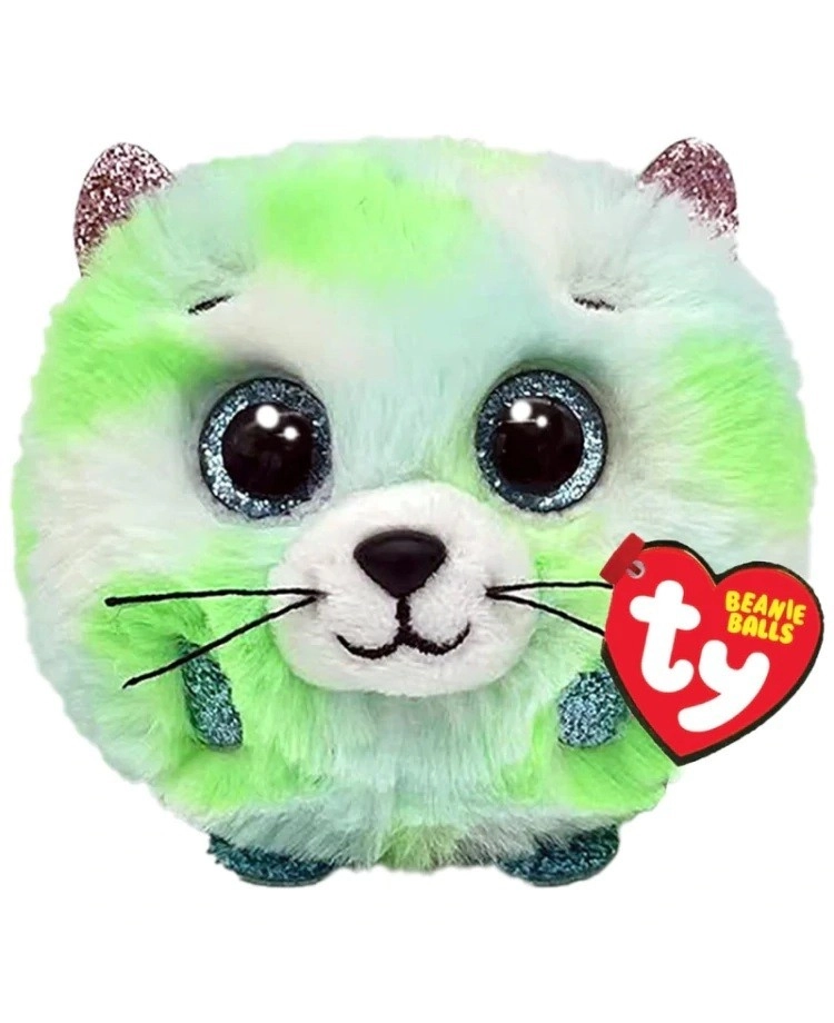 Levně TY Beanie Balls EVIE zelená kočka