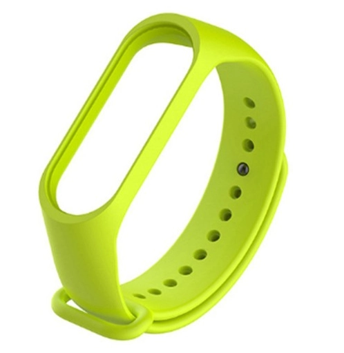Levně Silikonový řemínek pro XIAOMI MI BAND 3/4 – limetkový
