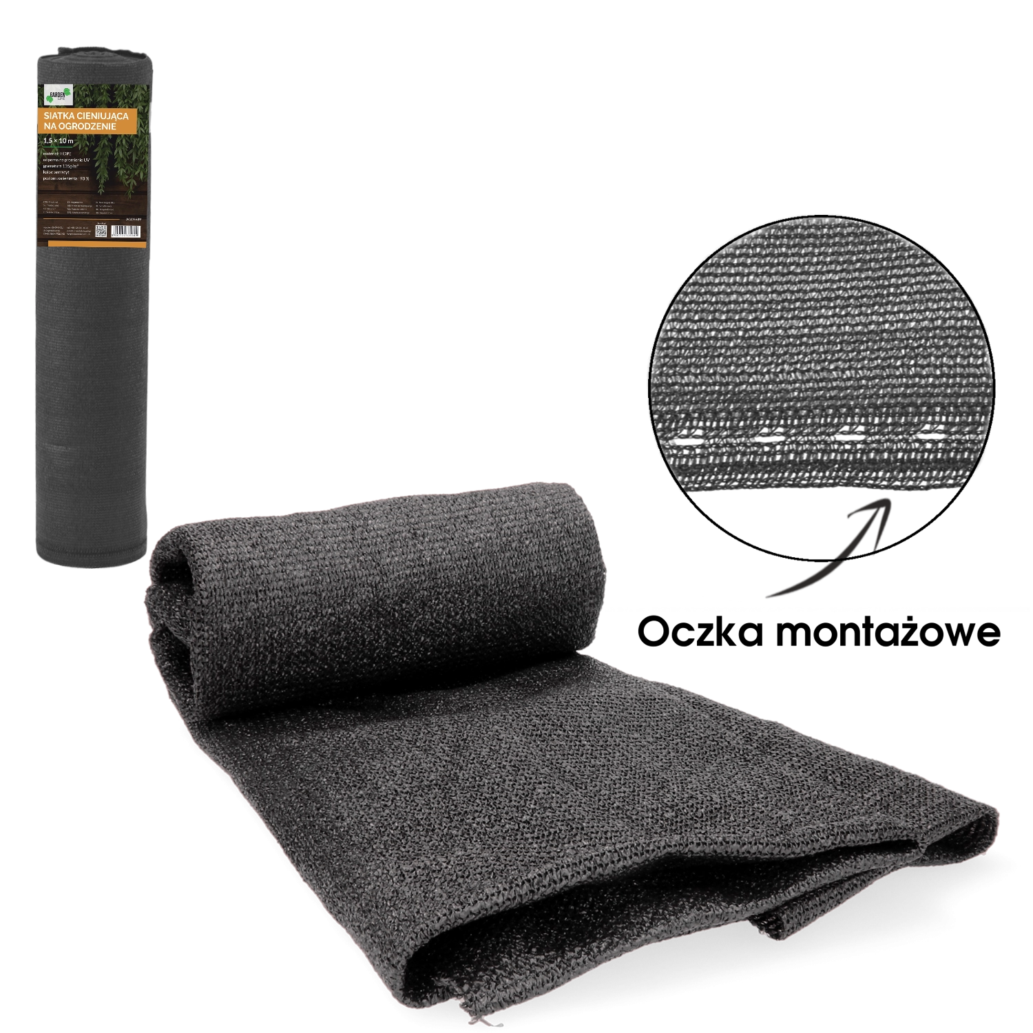 Levně Garden Line Stínící síť na plot 135 g/m 90% 1,5 x 10 m antracit 5689