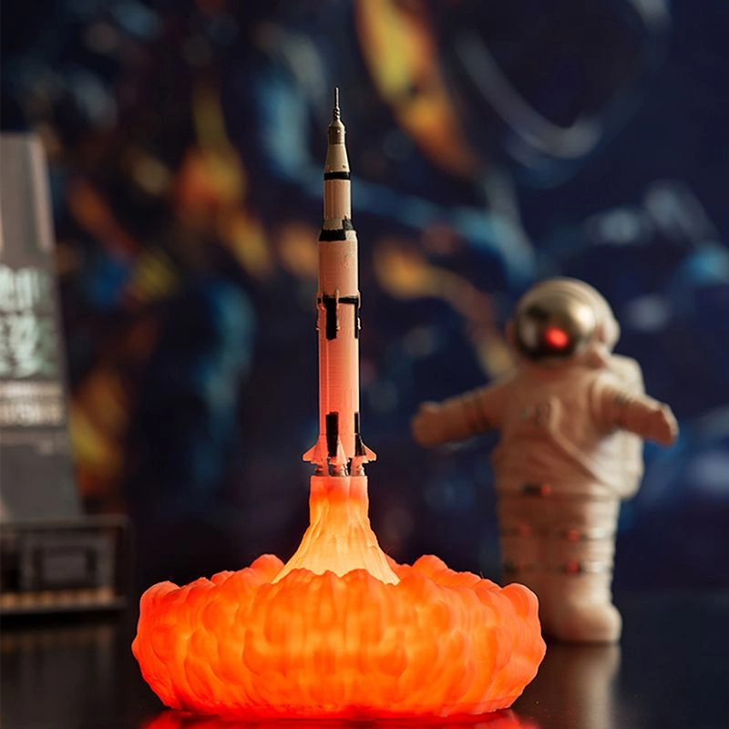 Levně Dětská noční lampička ve tvaru startující rakety – model 3