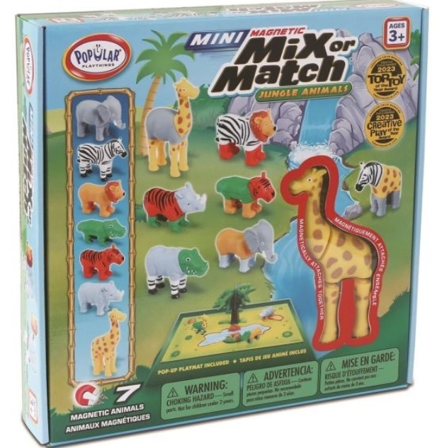 Levně Malblo Magnetic Mini – zvířata z džungle, magnetická stavebnice pro děti
