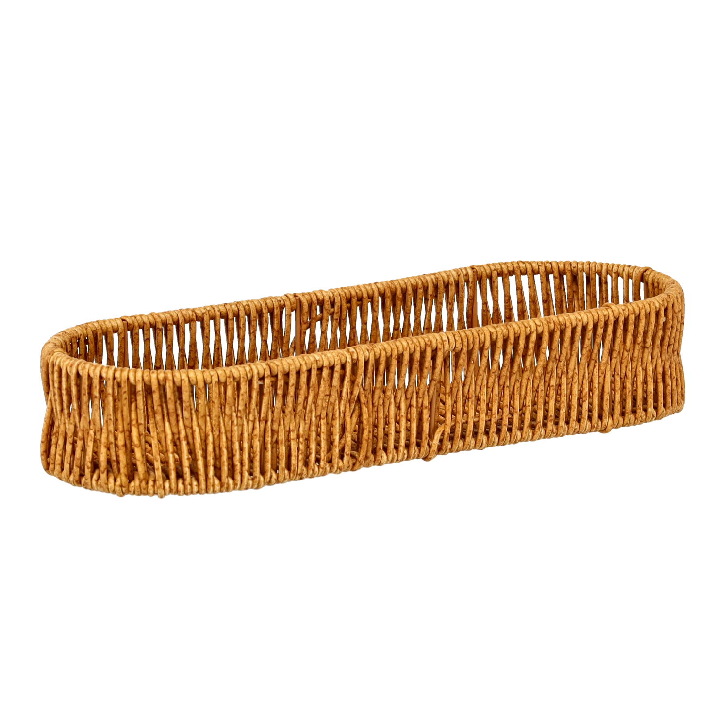 Levně Oválný plastový košík na pečivo a příbory 31 × 11,5 × 5,5 cm