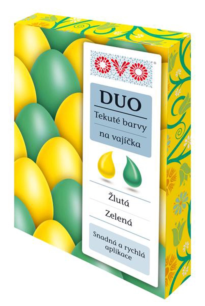 Levně OVO Duo tekuté potravinářské barvivo zelená a žlutá 2 × 20 ml