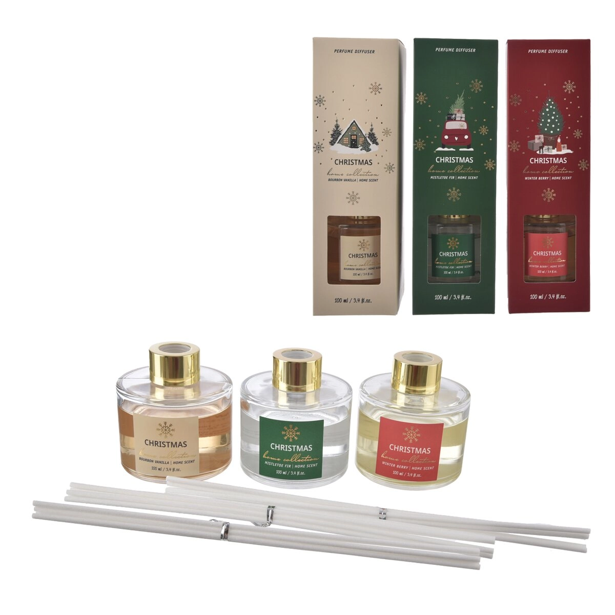 Levně Vánoční tyčinkový aroma difuzér 100 ml (3 varianty)