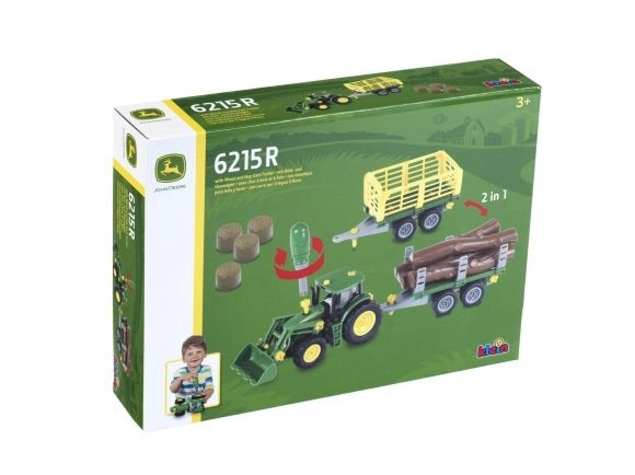 Levně KLEIN 3906 traktor JOHN DEERE 6215R s čelním nakladačem stavebnice