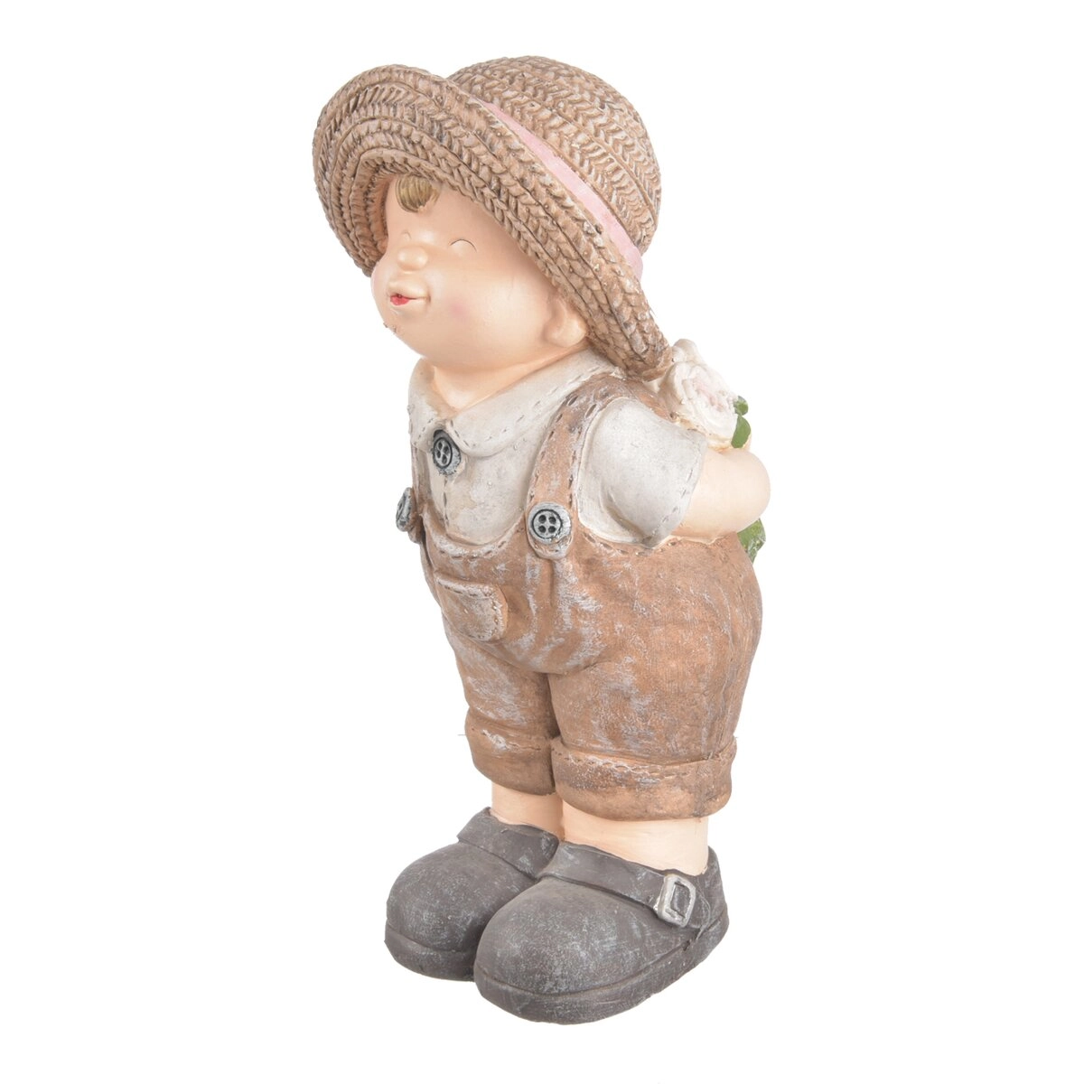 Levně Dekorační figurka chlapec, 39 cm, hnědá X6985