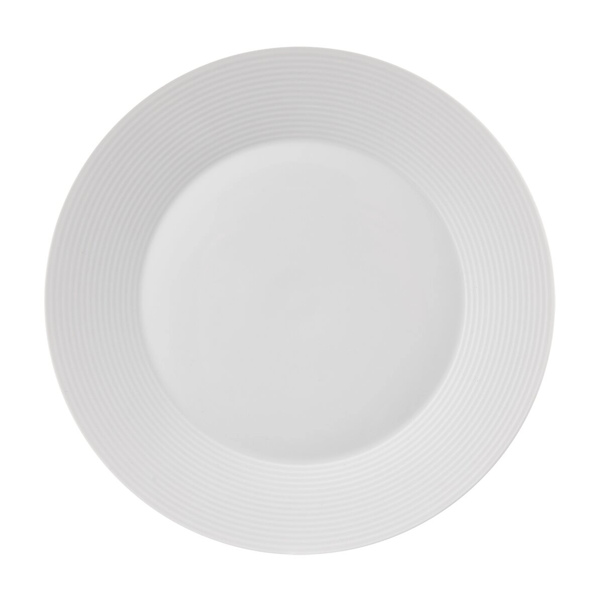 Levně Porcový mělký talíř Mona s decentní linkou 27 cm