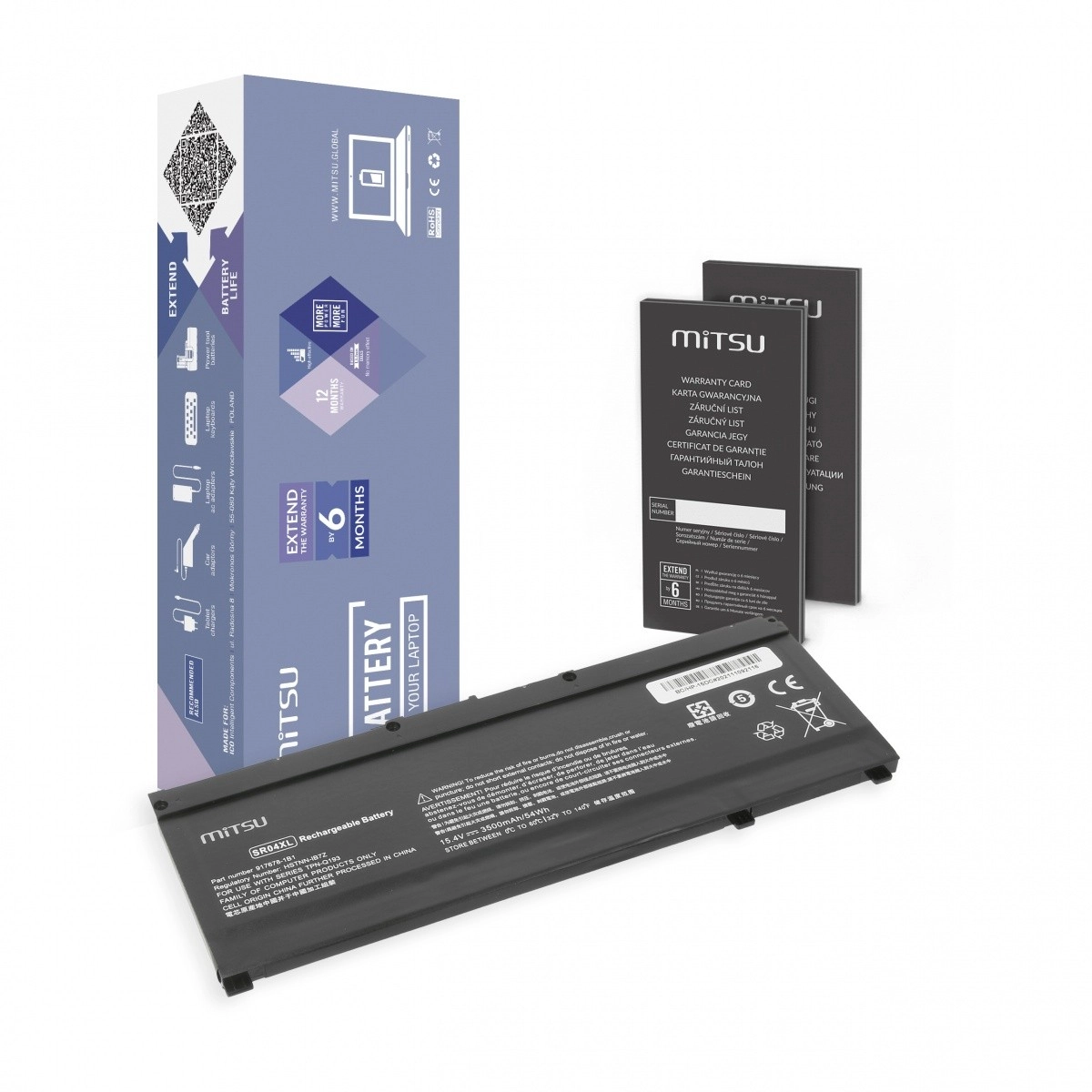 Levně Baterie pro HP OMEN 15-DC 3500 mAh, 54 Wh, 15,4 V
