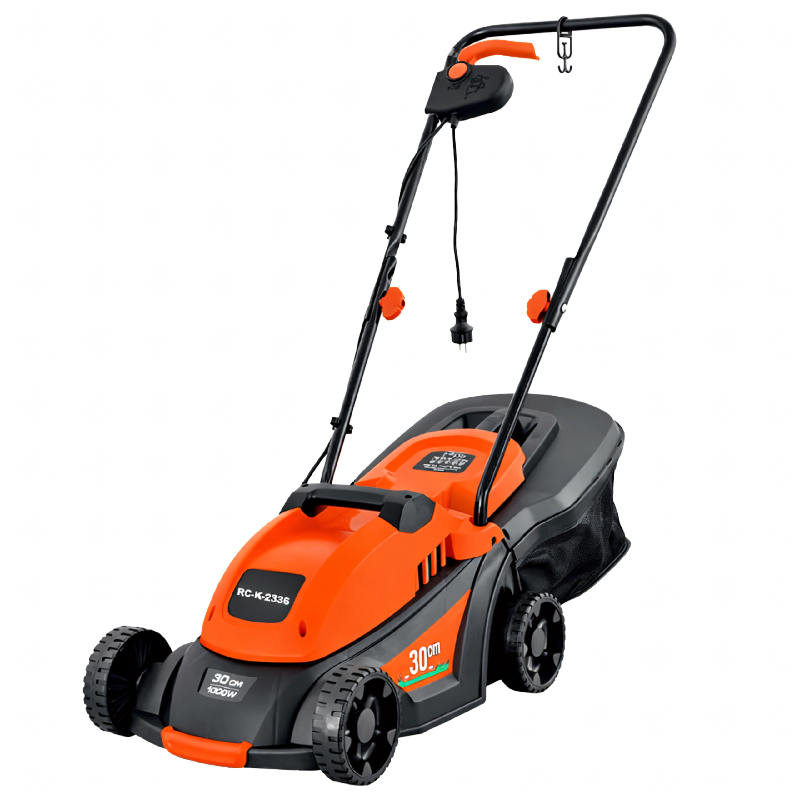 Levně Elektrická sekačka na trávu 1000 W s košem 35 l