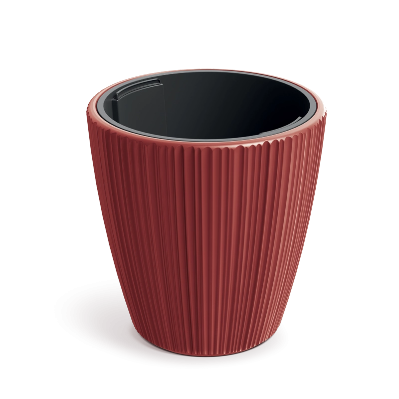 Levně Prosperplast Plastový květináč OROS MIDDLE retro červený, 34,9 cm