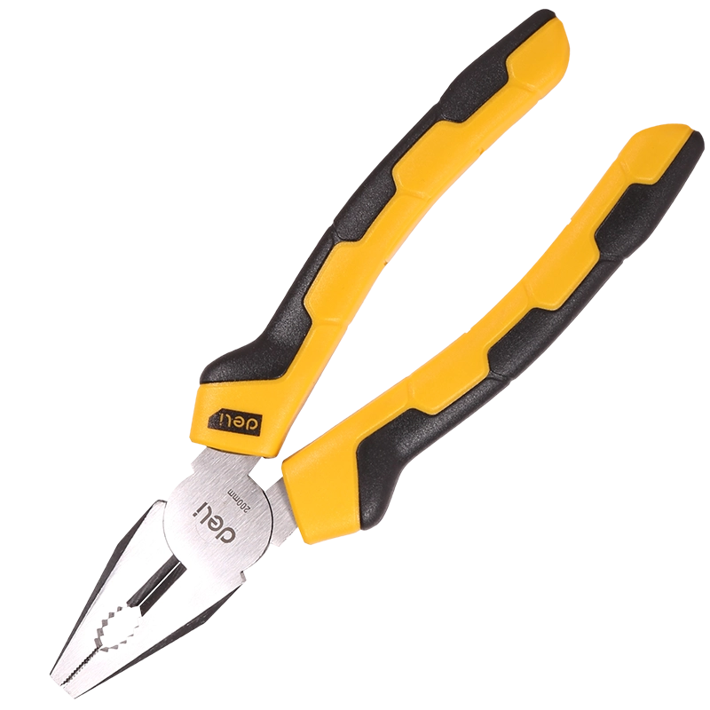 Levně Deli Tools EDL2008 víceúčelové kleště (kombinátory), 8" (žluté)