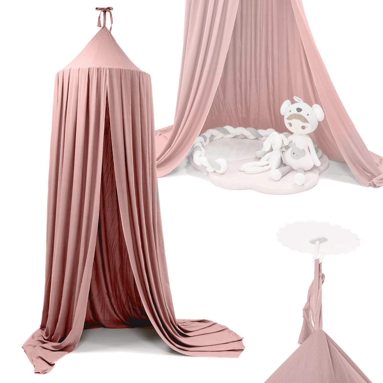 Levně KIK KX6104 Baldachýn stan teepee růžový