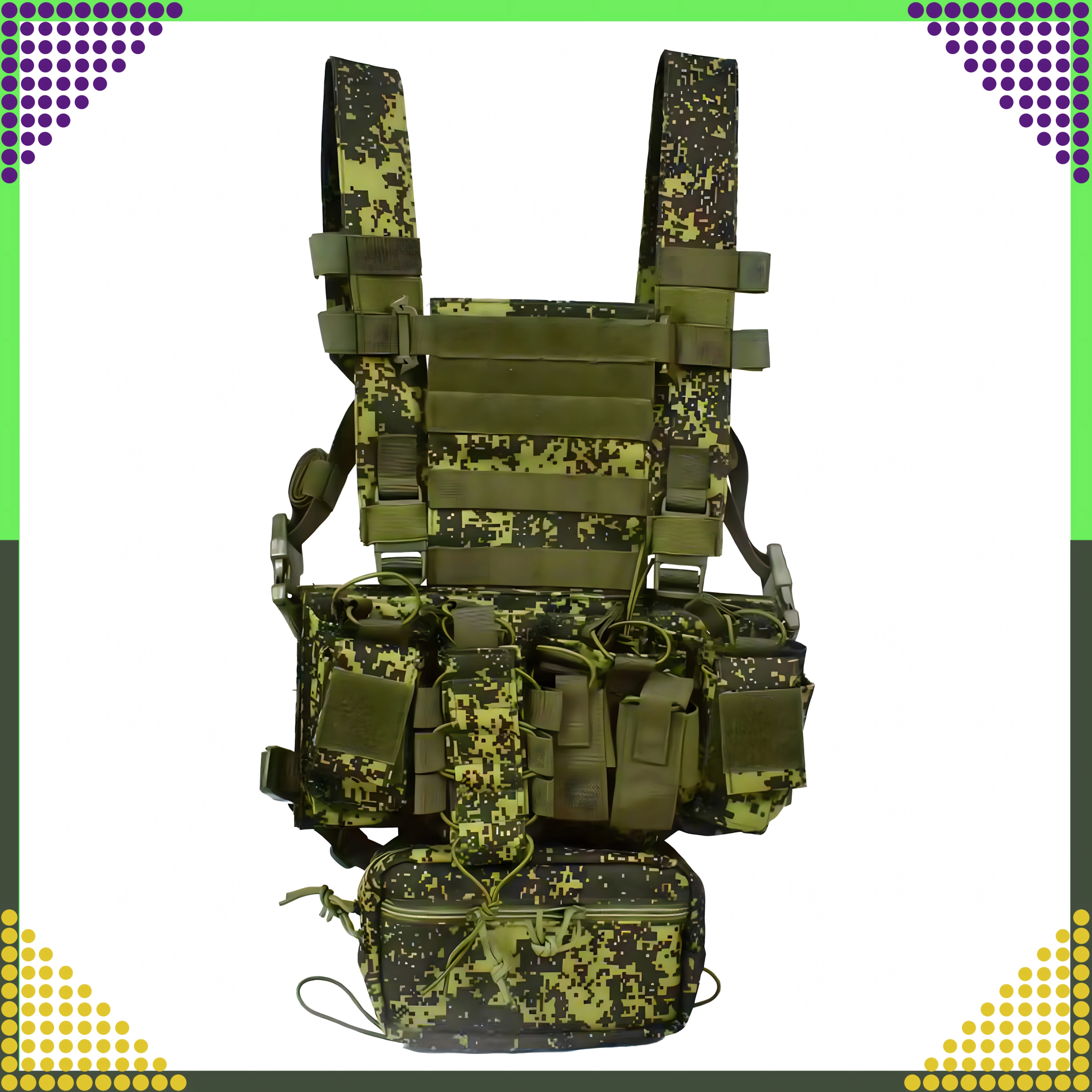 Levně Taktická vesta MOLLE lehká, modulární a regulovatelná pro airsoft a outdoor