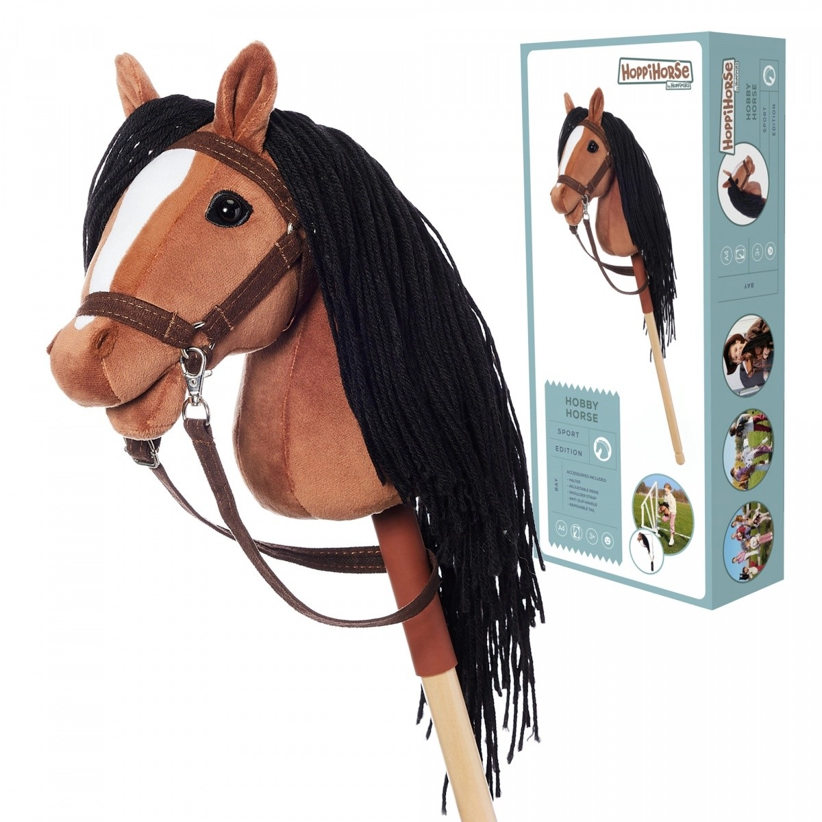 Levně Hobby kůň HOPPIHORSE Tootiny A4 hnědák tmavě hnědý malý hnědák