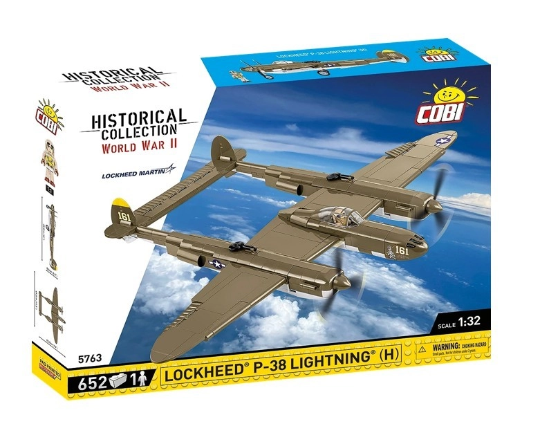 Levně COBI 5763 World War II Americký stíhací-bombardovací letoun Lockheed P-38 Lightning H 1:32