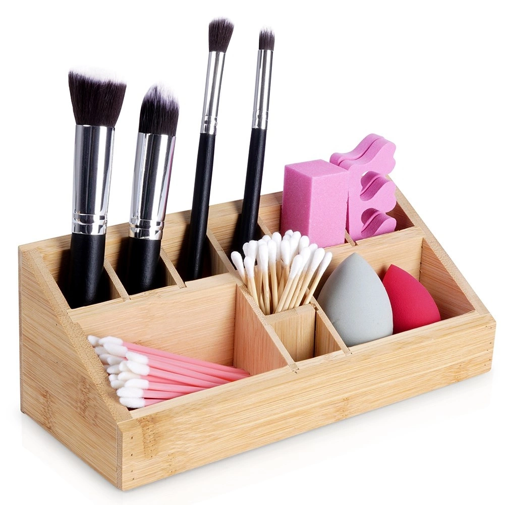 Levně Eleganza Organizér na kosmetiku z bambusu 23 x 9 x 8,5 cm přírodní