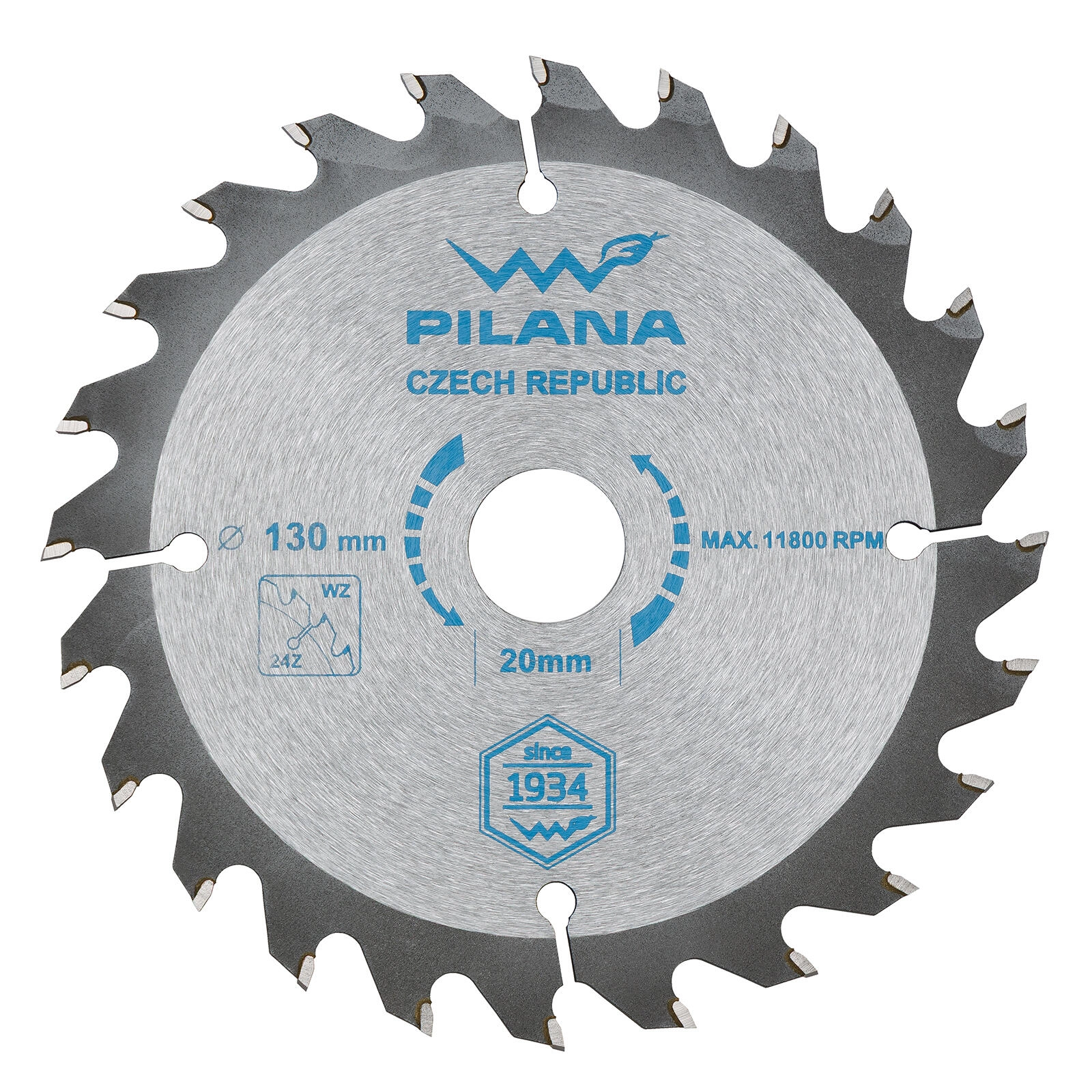 Levně Pilový kotouč PILANA 130 mm, 24 zubů, WZ, SK karbid