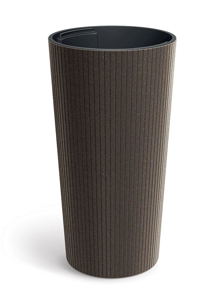 Levně Prosperplast Květináč Lamie Slim Eco Wood kávový, 30 cm