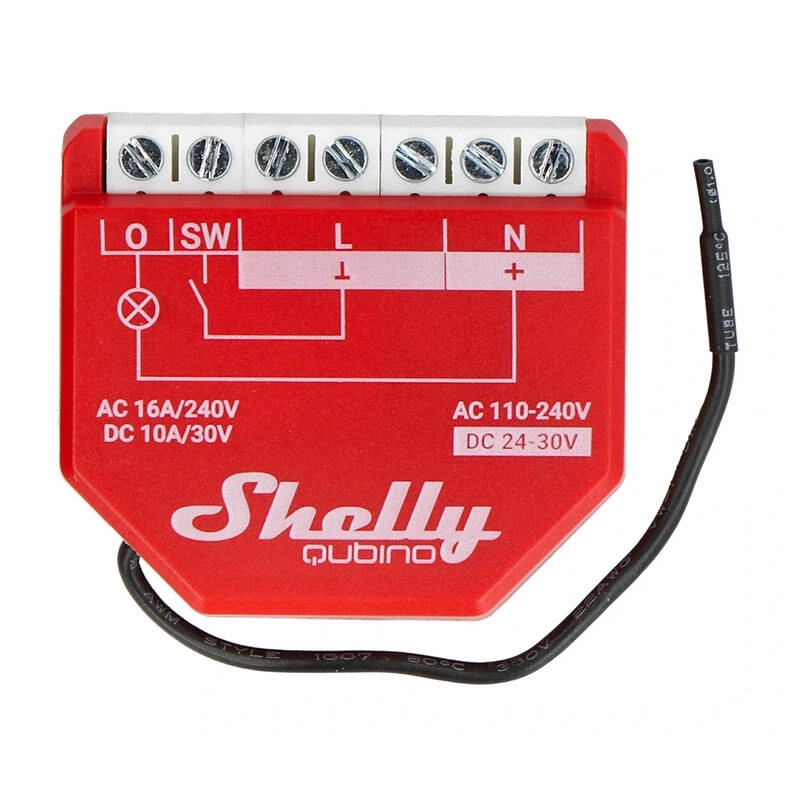 Levně Červený Řídicí Modul Shelly pro Chytré Domácnosti