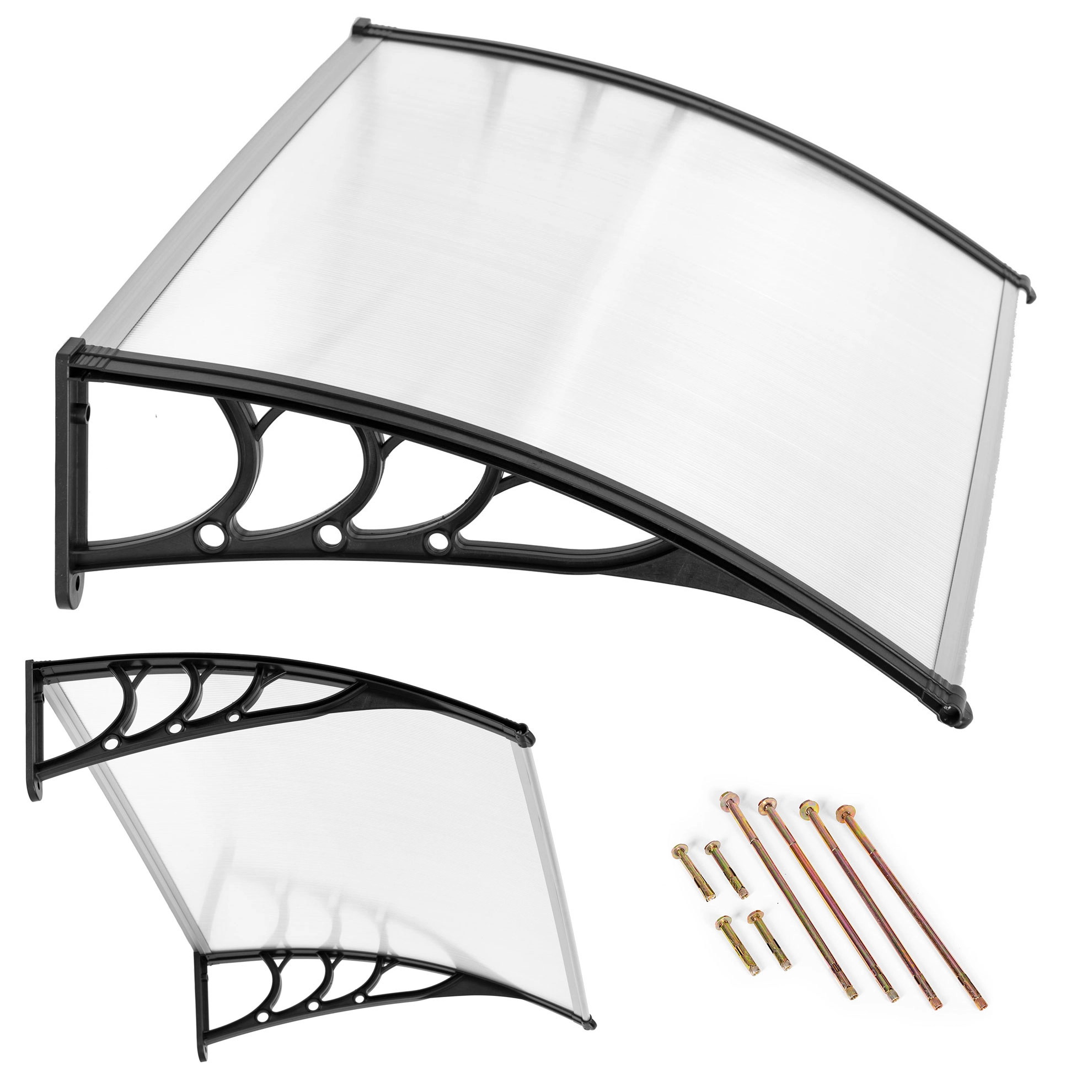 Levně ModernHome Stříška nad dveře kryt stříšky z polykarbonátu 150x80 cm