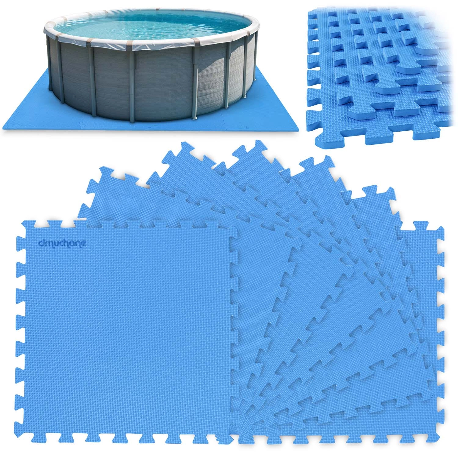 Levně Dmuchane Pěnová podložka puzzle 50 x 50 cm 8 ks