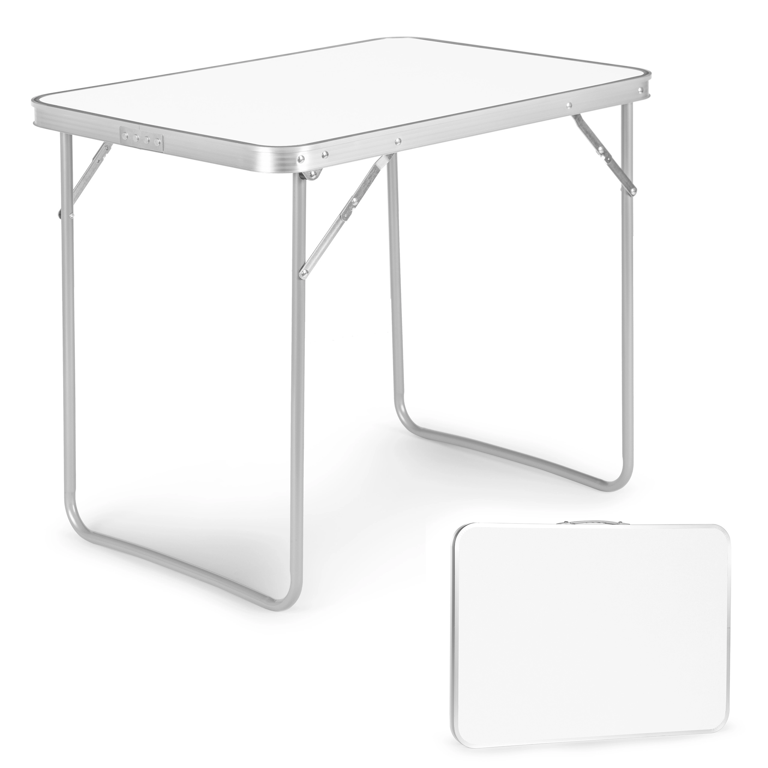 Levně Multigarden skládací kempingový stůl 80 × 60 cm bílý