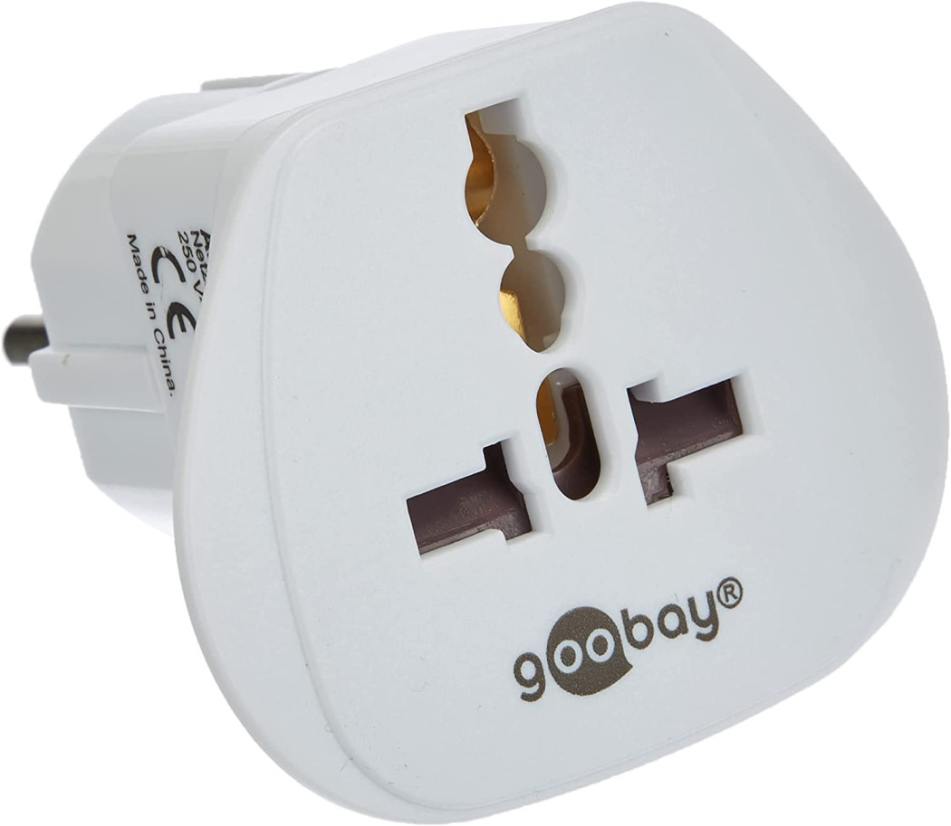 Levně Goobay IEC 320 C13 Cestovní adaptér pro cizince bílý - originální