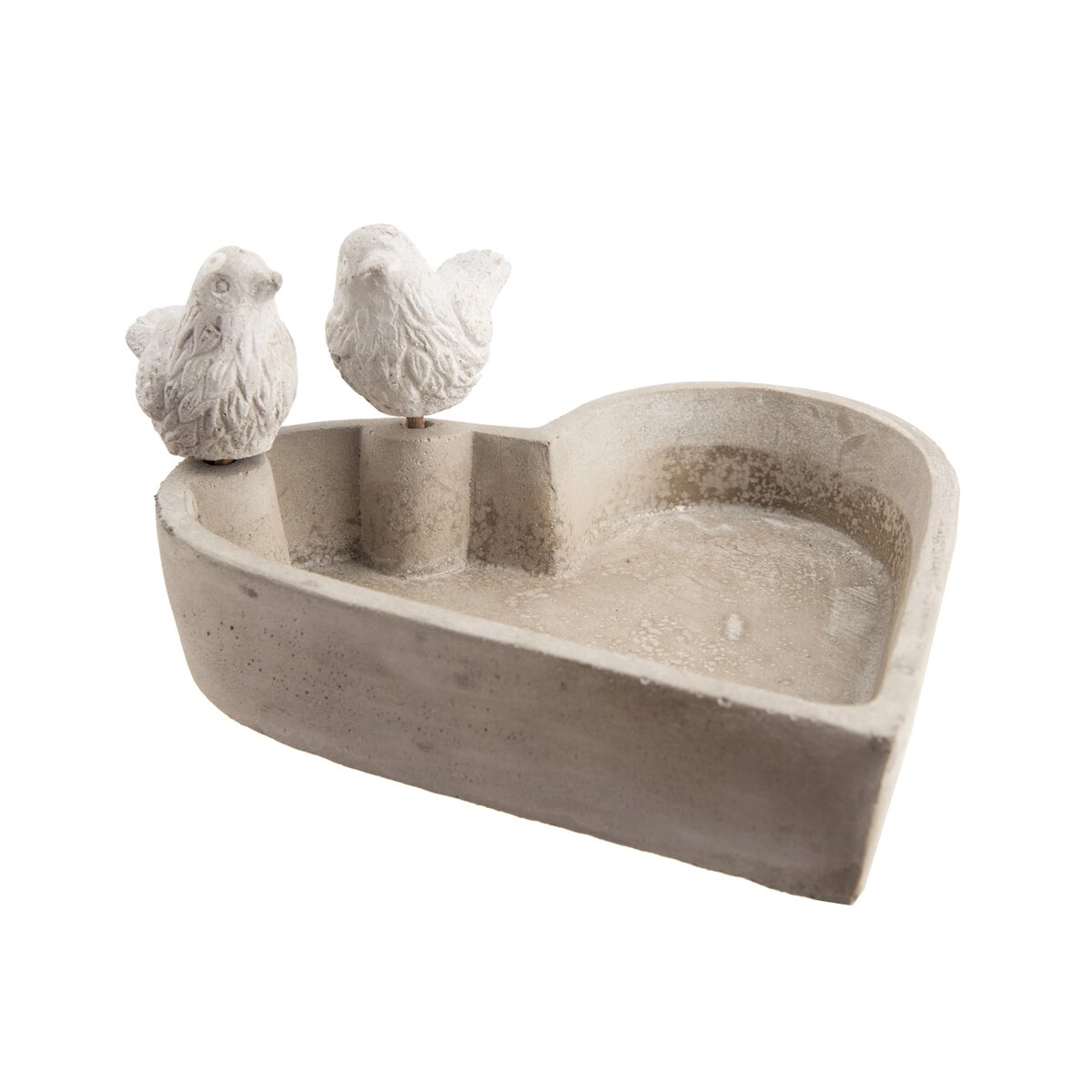 Levně Pítko pro ptáky z cementu 20 × 6 cm