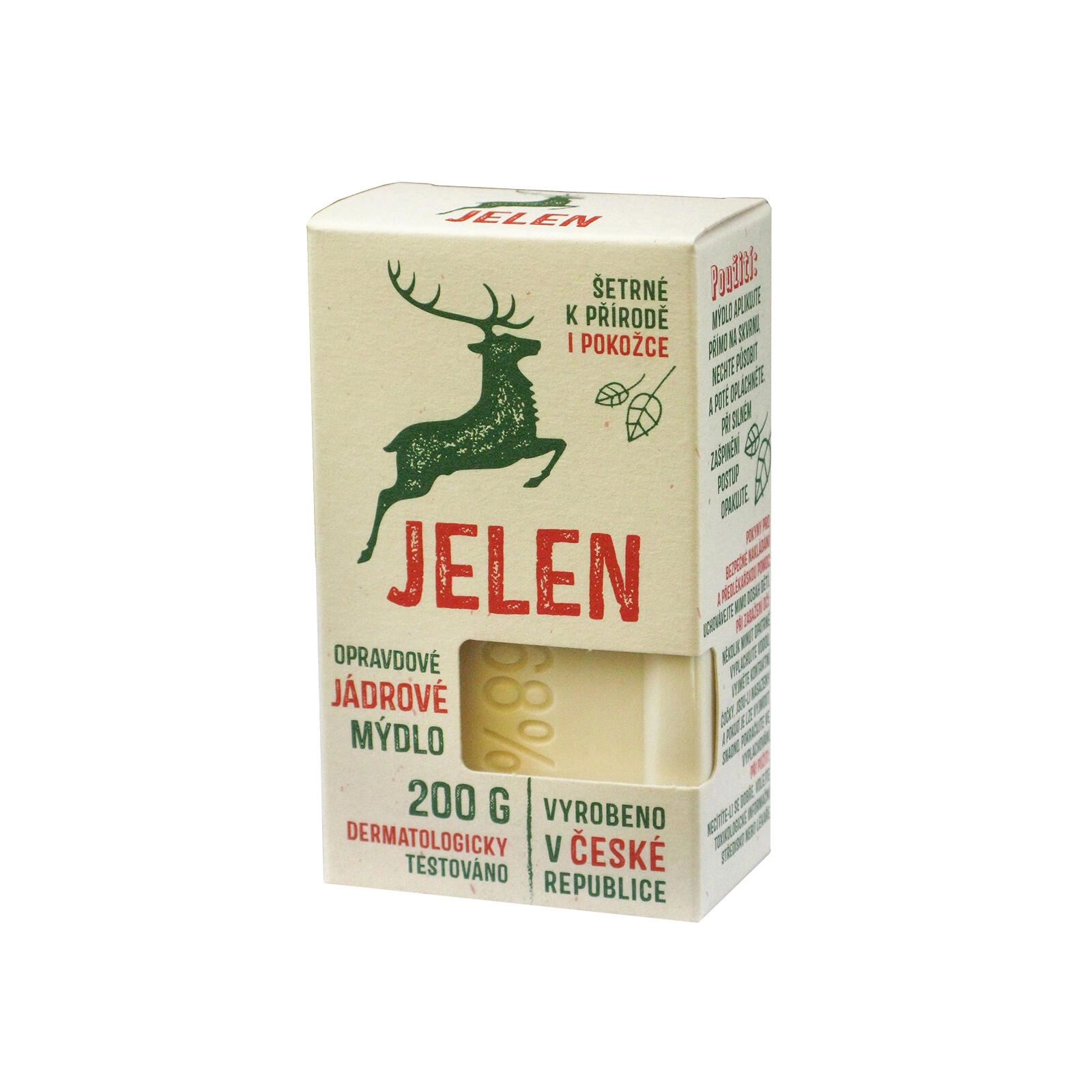 Levně Jádrové mýdlo Jelen 200 g