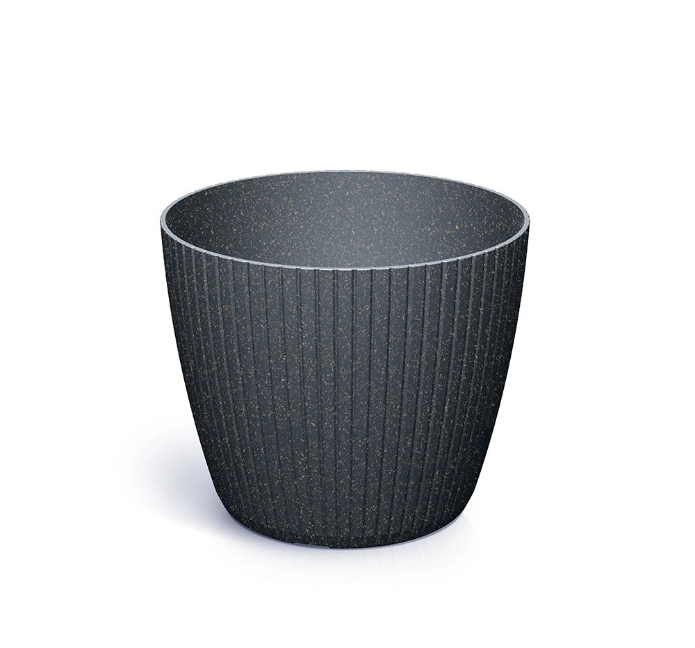 Levně Prosperplast Květináč LAMIE ECOWOOD antracitový, 11,9 cm
